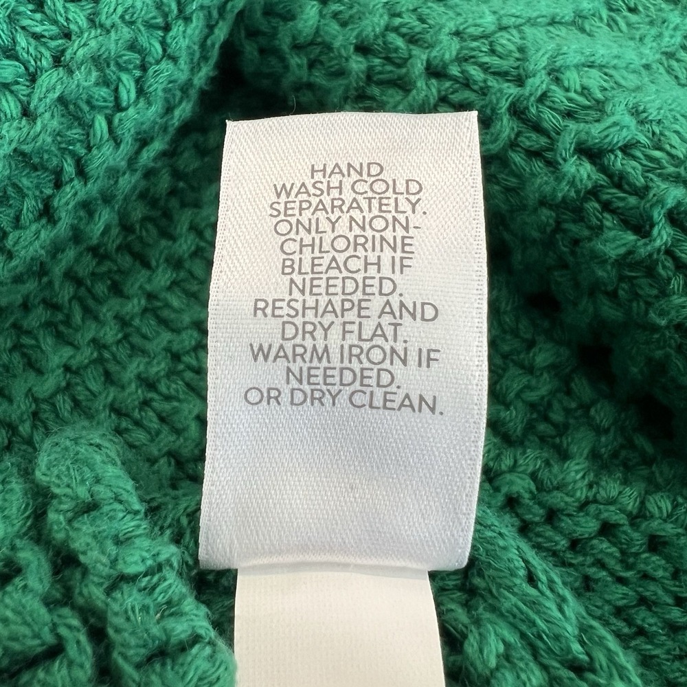 J Jill 3XL Sweater Plus Size Emerald Green 83% Cotton Relaxed Fit - Picture 6 of 8